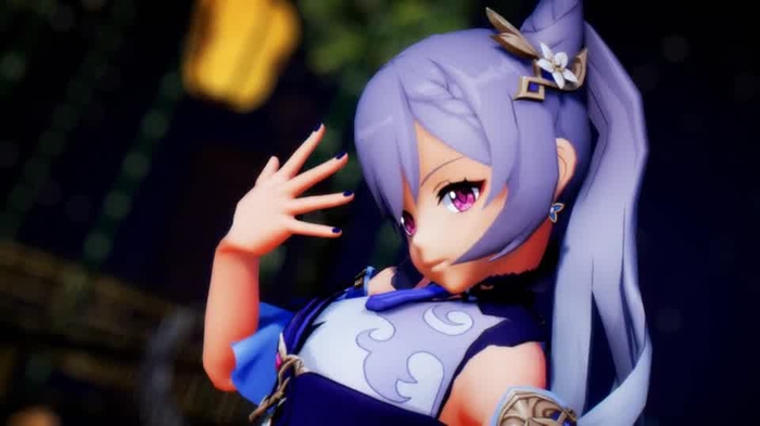 【MMD-R18】刻晴和優菈 - Keqing and Eula || rivers in the desert【原神 Genshin】