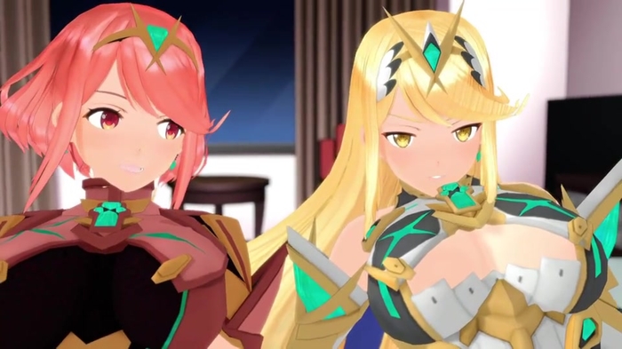 MMD-R18 XenoBlade2(ホムラ(Pyra)とヒカリ(Mythra)の妊活)_Remake(complete)