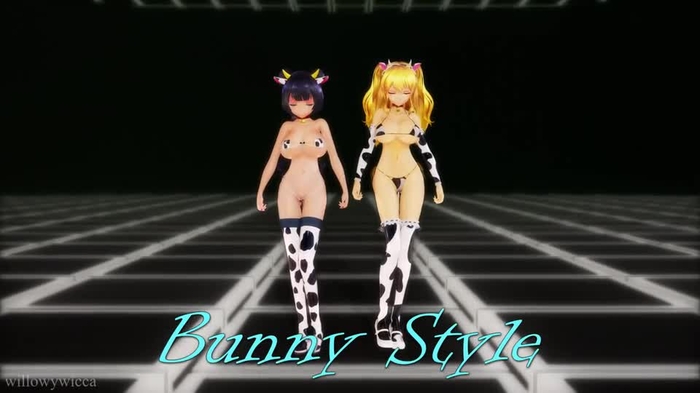 【MMD】Bunny Style - 萌王EX-德古拉, 軽巡棲鬼 (Cow Version)