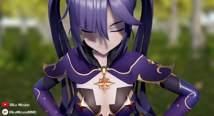 【MMD R-18】Fukkireta - Mona Genshin Impact