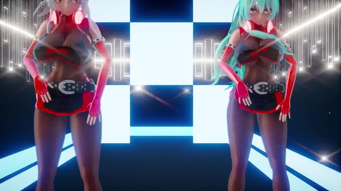 Chocolate Cream Haku and Miku Dark Stage