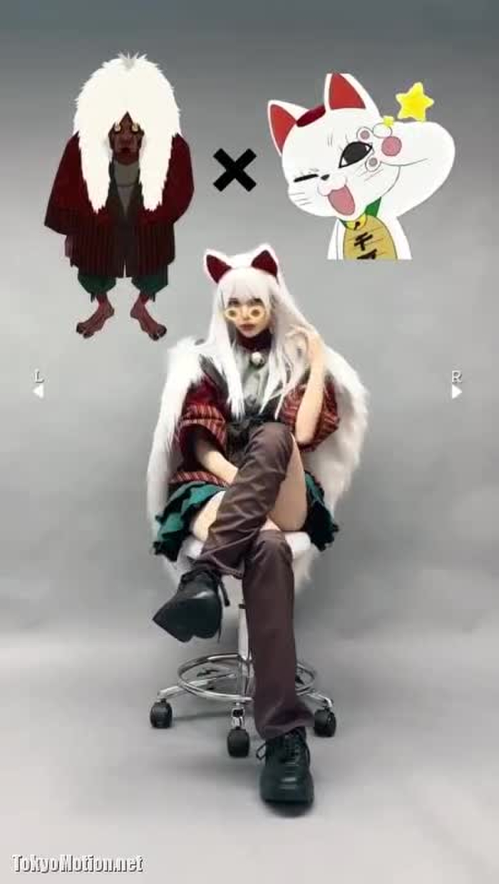 【ターボババア(2形態MIX)若者風衣装で踊ってみた】オトノケ _ Creepy Nuts【ダンダダンOP】【神綺杏菜】#Shorts#コスプレ