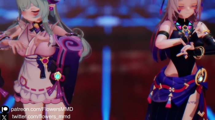 (Genshin Impact) Citlali and Mizuki - Kiss Kitsune