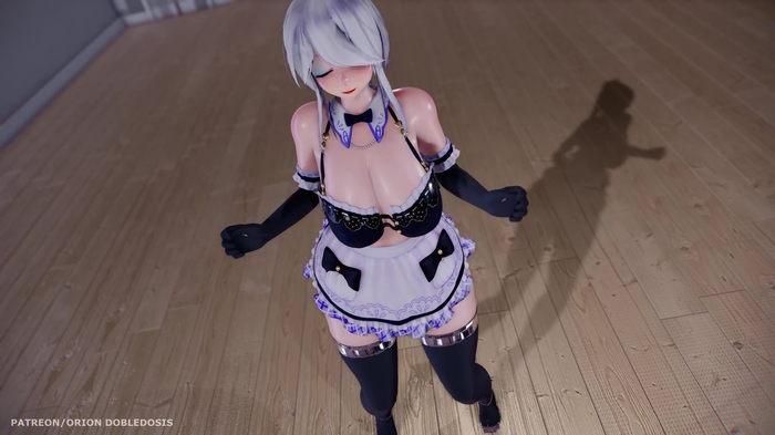 HAKU digital Suit (弱音ハク) - Dynamic hip-swinging dance (ダイナミック腰振りダンス)