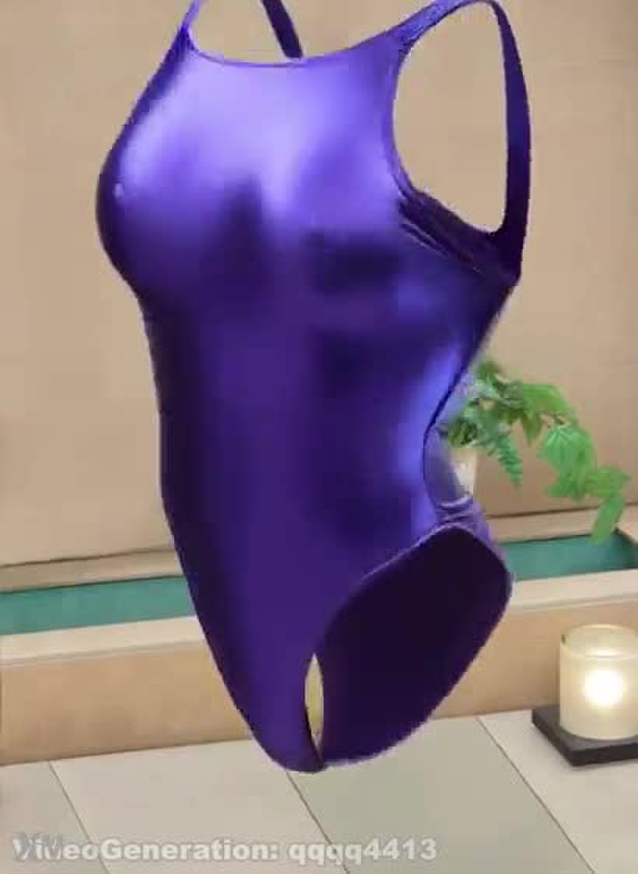 AI-Generated: Invisible/Ghost - A sexy living swimsuit dancing